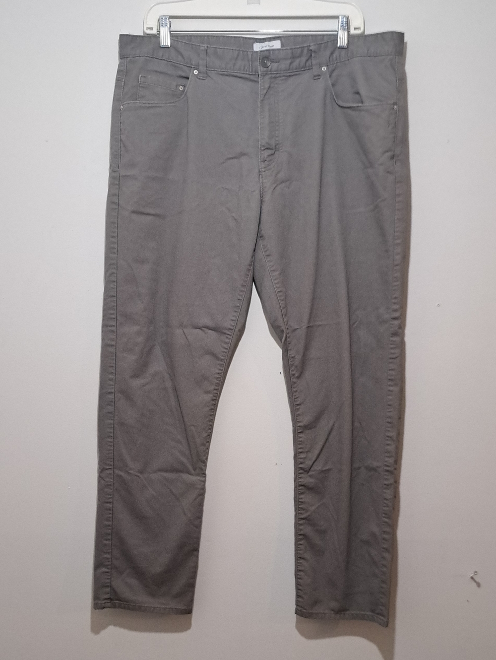 Calvin Klein Men's Gray Slim Straight Jeans